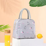Portable Lunch Box Bag Canvas Outdoor Thermal Food Storage School Lunch Handbag