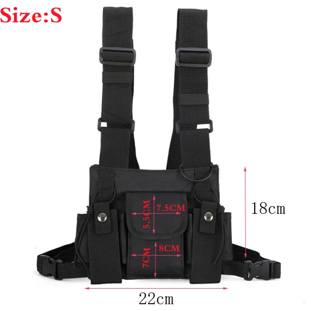 Tactical Chest Bag Hip Hop Vest Streetwear Bag Women Waist Pack