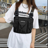 Functional Tactical Chest Rig Bag for Woman Hip Hop Vest Streetwear Bag