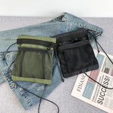 Functional Drawstring Basic Shoulder Bag Chest Bag