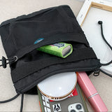 Functional Drawstring Basic Shoulder Bag Chest Bag