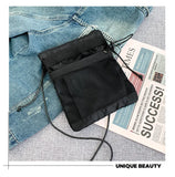 Functional Drawstring Basic Shoulder Bag Chest Bag
