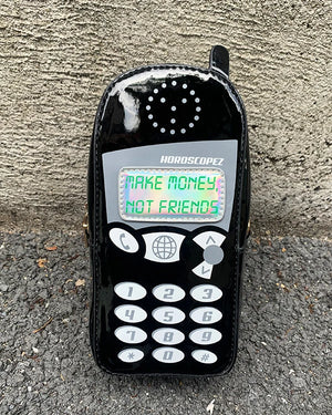 Retro Phone Style Women Patent Leather Shoulder Chain Bag