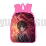 Funny 3D Bungou Stray Dogs Backpack 12/16 Inch Pink Merch Cartoon Bookbag
