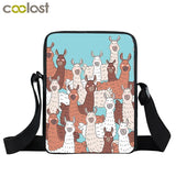 Funny Alpaca Messenger Bag Canvas Crossbody