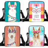 Funny Alpaca Messenger Bag Canvas Crossbody