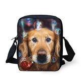 Funny Animal Print Messenger Bag for Students Casual Cross-body Satchel Handbag