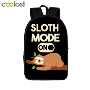 Funny Sloth Print Backpack for Teenagers Girls Boys School Bag Laptop Rucksack