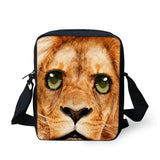 Funny Animals Print Messenger Bag for Students