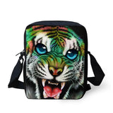 Funny Animals Print Messenger Bag for Students