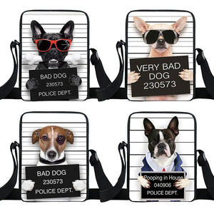 Funny Bad Puppy Dog Messenger Bag Women Handbags Pet Dog Ladies Crossbody Bag