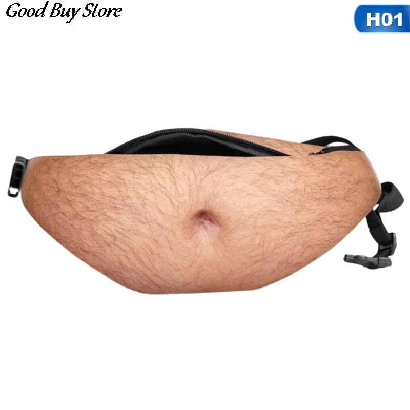Funny Beer Belly Purse Novelty Waist Bag Women Men Storage Pouch