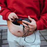 Funny Beer Belly Purse Novelty Waist Bag Women Men Storage Pouch