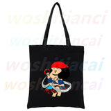 Funny Cartoon Mafalda Harajuku 90s Shopping Canvas Bag Female Girl Tote