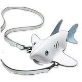 Funny Cartoon Shark Women Shoulder Bag Chain Messenger Bag