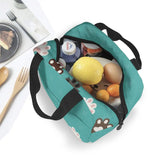 Funny Cats Foots Cooler Bag Portable Zipper Thermal Lunch Box Tote Food Bag