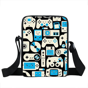 Funny Gamer Print Crossbody Bag for Travel Women Handbag Messenger Bags