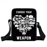 Funny Gamer Print Crossbody Bag for Travel Women Handbag Messenger Bags
