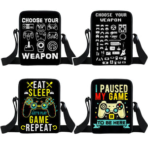 Funny Gamer Print Crossbody Bag for Travel Women Handbag Messenger Bags