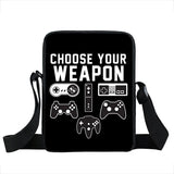 Funny Gamer Print Crossbody Bag for Travel Women Handbag Messenger Bags