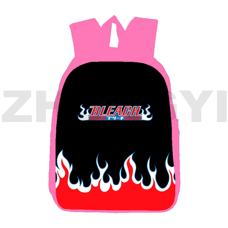 Bleach Anime 3D Backpack Pink Canvas Bag for Women Kids School Waterproof