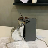 Funny Cloud Crossbody Bag Silver Handbag Purse Clutch Bag