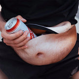 Funny 3D Pockets PU Novelty Men Beer Belly Waist Bag Travel Phone Anti-theft