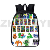 Funny Rainbow 3D Print Backpack College Anime Laptop 12/16 Inch Canvas