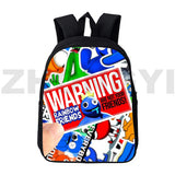 Funny Rainbow 3D Print Backpack College Anime Laptop 12/16 Inch Canvas