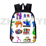 Funny Rainbow 3D Print Backpack College Anime Laptop 12/16 Inch Canvas