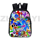Funny Rainbow 3D Print Backpack College Anime Laptop 12/16 Inch Canvas