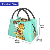 Funny Garfields Reusable Lunch Boxes Women Cartoon Cat Cooler Thermal Insulated