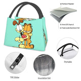 Funny Garfields Reusable Lunch Boxes Women Cartoon Cat Cooler Thermal Insulated