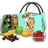 Funny Garfields Reusable Lunch Boxes Women Cartoon Cat Cooler Thermal Insulated
