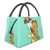 Funny Garfields Reusable Lunch Boxes Women Cartoon Cat Cooler Thermal Insulated