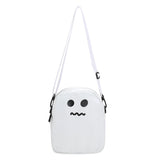 Funny Ghost Face Crossbody Bag Women Girls Nylon Harajuku Shoulder Messenger