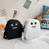 Funny Ghost Face Crossbody Bag Women Girls Nylon Harajuku Shoulder Messenger