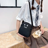 Funny Ghost Face Crossbody Bag Women Girls Nylon Harajuku Shoulder Messenger