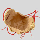 Funny Gourd-Shaped Straw Shoulder Crossbody Bags for Women