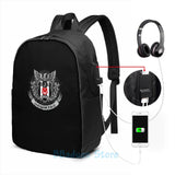 Funny Besiktas USB Charge Backpack School Travel Laptop Bag