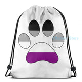 Asexual Paw Print USB Charge Backpack School Travel Laptop Bag