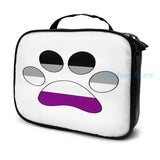 Asexual Paw Print USB Charge Backpack School Travel Laptop Bag