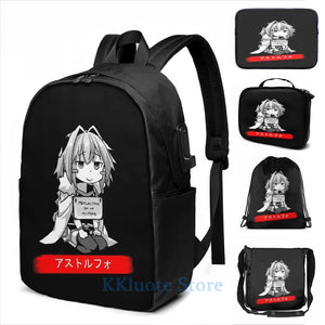 Astolfo Reflecting on Action USB Charge Backpack Men Women