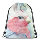 Funny Australian Galah Cockatoo Watercolour Painting USB Charge Backpack