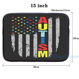 Autism Awareness Flag Puzzle Piece USB Charge Backpack