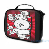 Funny Graphic Print Battle Cats USB Charge Backpack