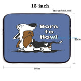 Born to Howl Basset Hound USB Charge Backpack School Travel Laptop Bag