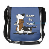 Born to Howl Basset Hound USB Charge Backpack School Travel Laptop Bag