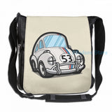 Funny Racing Herbie USB Charge Backpack School Travel Laptop Bag