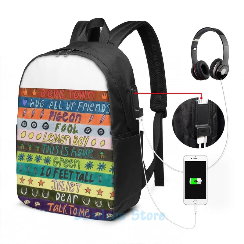 Cavetown Album Song List USB Charge Backpack